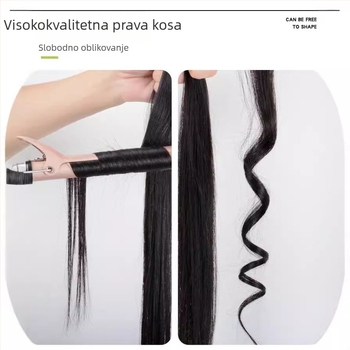 Dijelić perike – prirodna kosa, ručno tkanje, ravna kosa, model JFP40/50/60, može se bojiti i kovrčati