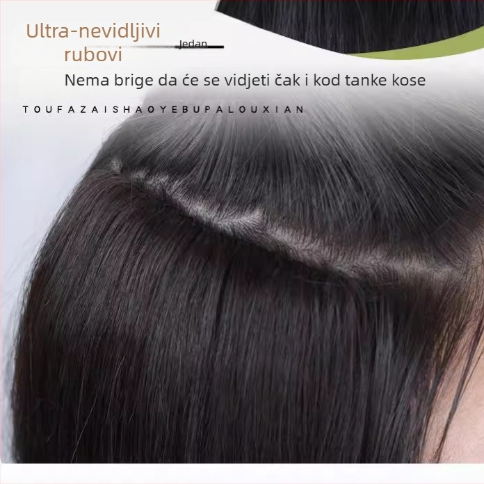 Dijelić perike – prirodna kosa, ručno tkanje, ravna kosa, model JFP40/50/60, može se bojiti i kovrčati