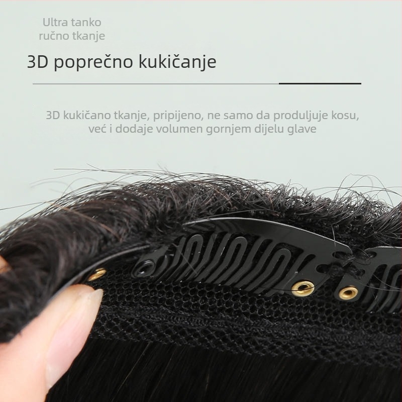 Dijelić perike – prirodna kosa, ručno tkanje, ravna kosa, model JFP40/50/60, može se bojiti i kovrčati
