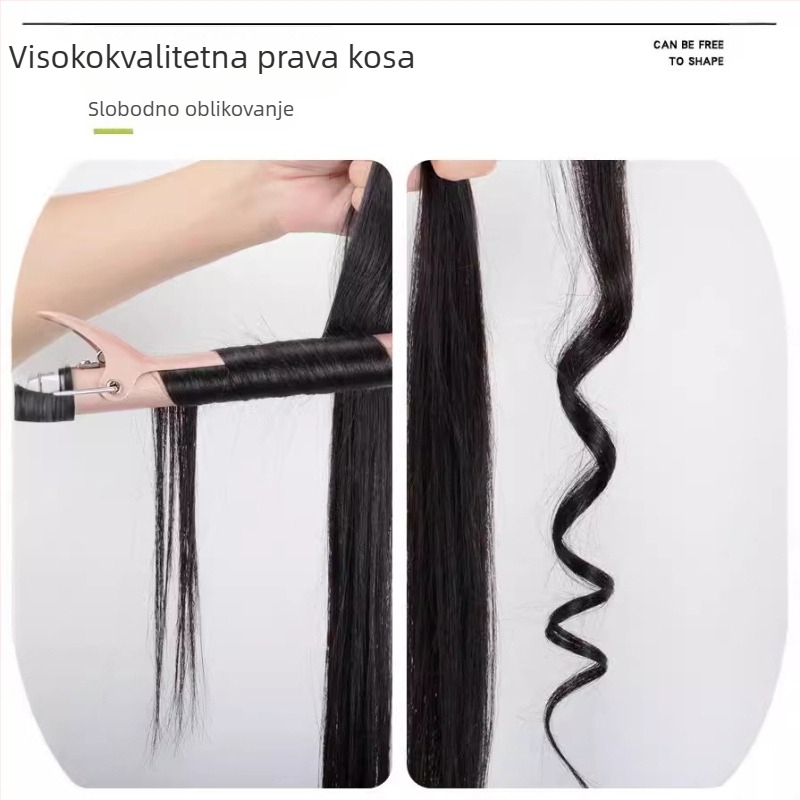 Dijelić perike – prirodna kosa, ručno tkanje, ravna kosa, model JFP40/50/60, može se bojiti i kovrčati