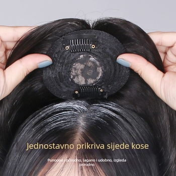 Seventh Sister perika od ljudske kose, ručno pletena zamjenska dlačica, ravne kose, model tt, za žene