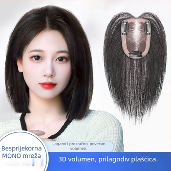Mono Net komadi peruke, od pravih ljudskih vlasi, potpuno ručno pleteni, ravni, mogu se obojiti