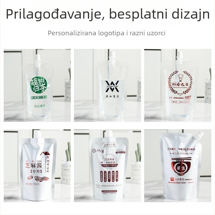 Jednokratna vrećica za napitke s nagibnim otvorom za napitke s mliječnim čajem, mlijekom od soje i želeom — dnevna proizvodnja 500 000; marka Cantonese