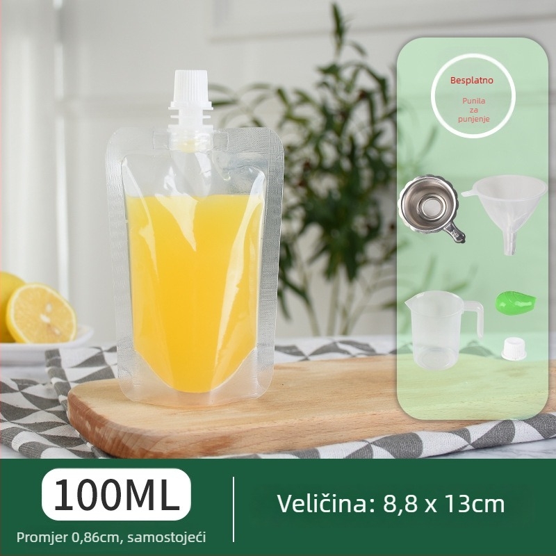 Jednokratna vrećica za napitke s nagibnim otvorom za napitke s mliječnim čajem, mlijekom od soje i želeom — dnevna proizvodnja 500 000; marka Cantonese