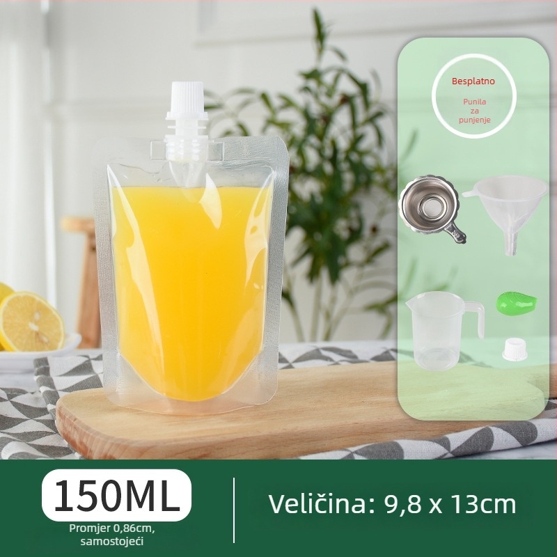 Jednokratna vrećica za napitke s nagibnim otvorom za napitke s mliječnim čajem, mlijekom od soje i želeom — dnevna proizvodnja 500 000; marka Cantonese