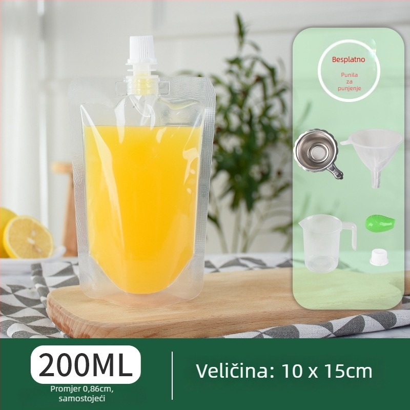 Jednokratna vrećica za napitke s nagibnim otvorom za napitke s mliječnim čajem, mlijekom od soje i želeom — dnevna proizvodnja 500 000; marka Cantonese