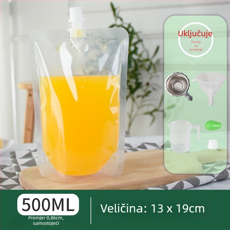 Jednokratna vrećica za napitke s nagibnim otvorom za napitke s mliječnim čajem, mlijekom od soje i želeom — dnevna proizvodnja 500 000; marka Cantonese