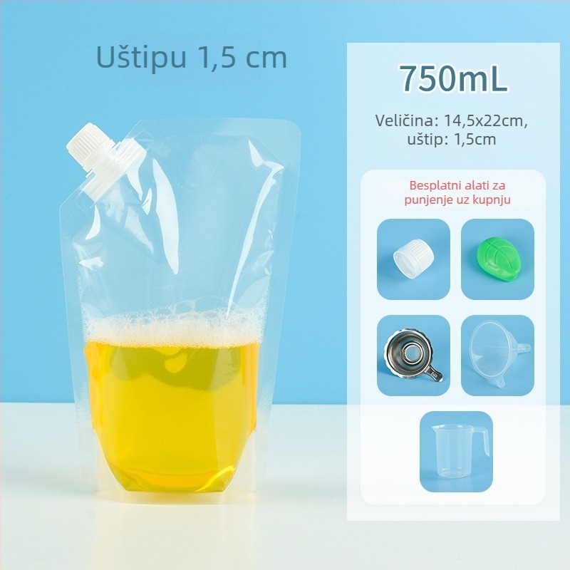 Jednokratna vrećica za napitke s nagibnim otvorom za napitke s mliječnim čajem, mlijekom od soje i želeom — dnevna proizvodnja 500 000; marka Cantonese