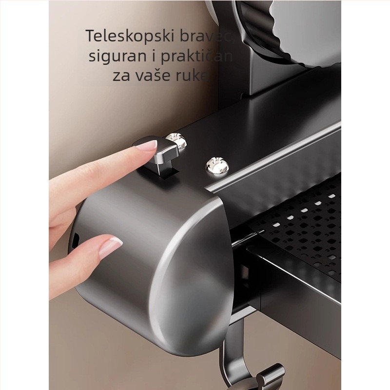 Držač ručnika sa usisnom čašicom, izvlačiv, bez bušenja, od aluminijske legure i ABS