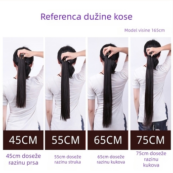 Produženje kose - bešavne, stil pero s naglascima, visi uz uho, proteinska svila