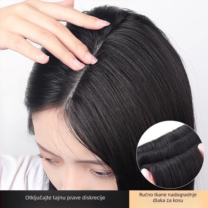 Dio od pravih vlasi za proširenje kose, Edge-Wrapped, ručno tkan, ravno, bojanje i trajno