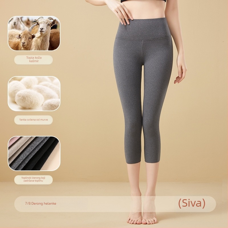 Derong termanske cropped hlače, 90–95% poliester, spandex <30%, mikroelastične