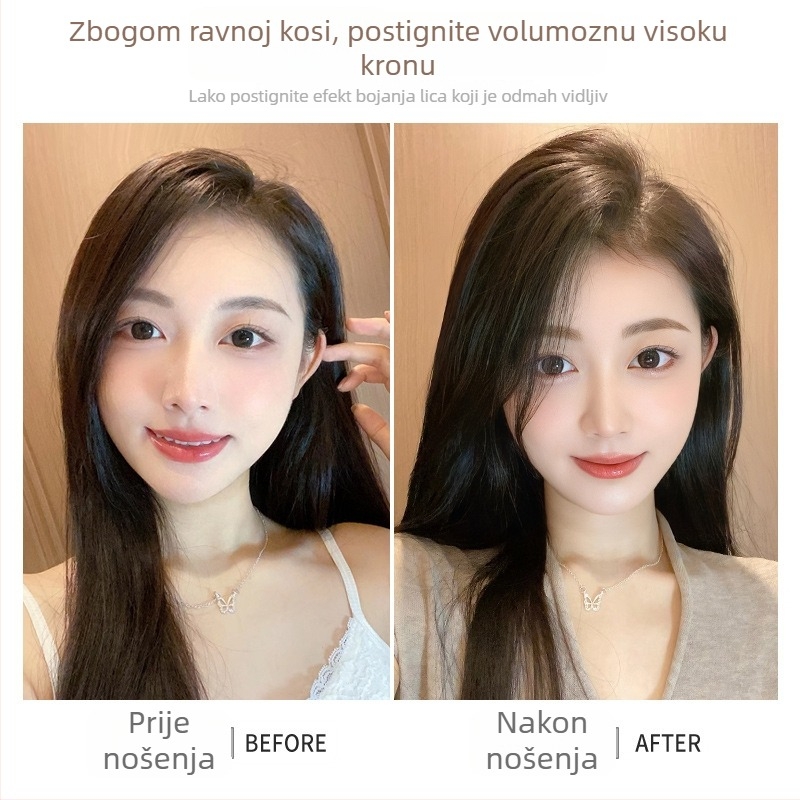 Ručni tkani dodatak za kosu od pravih vlasi, ravna kosa, pogodna za bojanje i trajnu