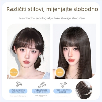 Dio perike s mrežastom osnovom za žene, ravne kose, ljudska kosa, mehanička obrada