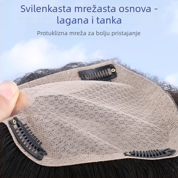 Perika od pravih ljudskih vlasi za žene, ručno izrađena, ravne kose, može se bojati i permati