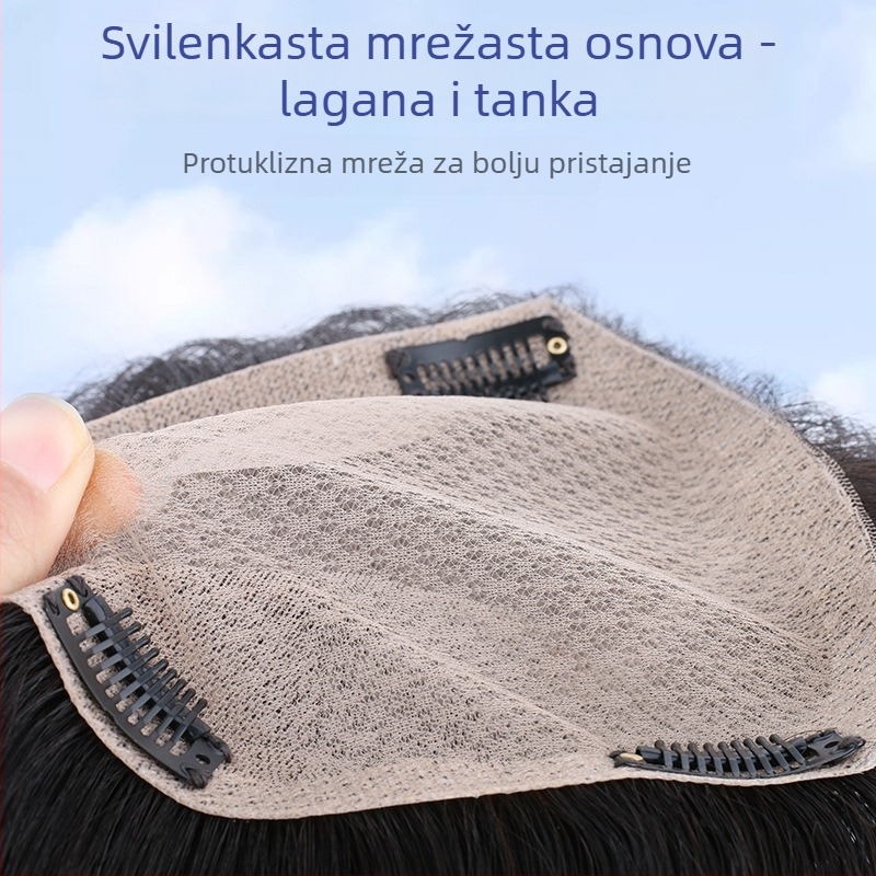 Perika od pravih ljudskih vlasi za žene, ručno izrađena, ravne kose, može se bojati i permati