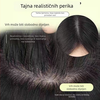 Perika od ljudske kose za žene, ravna kosa, strojno vezanje, može se bojati ili trajno; Private craftsmanship