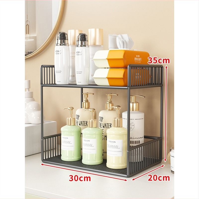 Regal za kupaonicu i WC, metalni, moderni minimalistički dizajn, 2-3 razine, držač čaša, marka Evesigar, model 758465210757