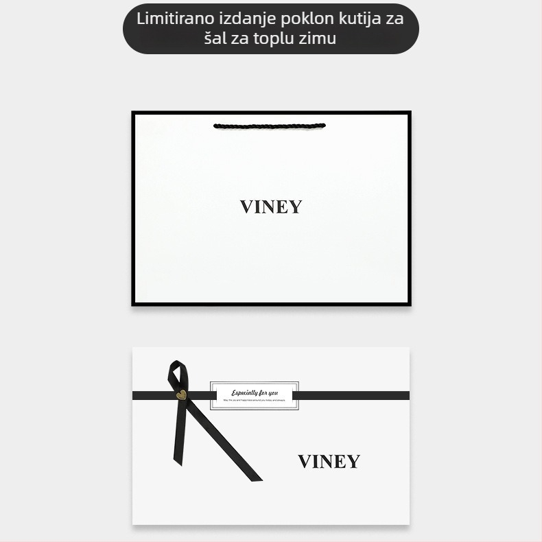 Ženski šal, jednostavno pleten, topao, SEAMER tkanina, srednja duljina, jesen 2025