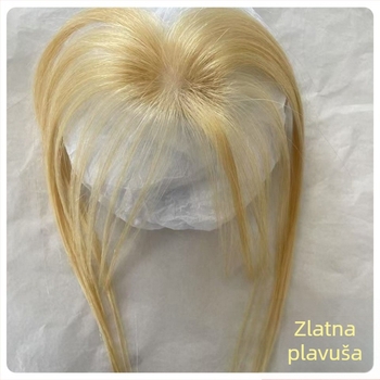 Dijel kose za pramenove i vrh glave, 16-inčni duljine, ravno, potpuno ručno tkan, ljudska kosa, lagano i prozračnno, za žene