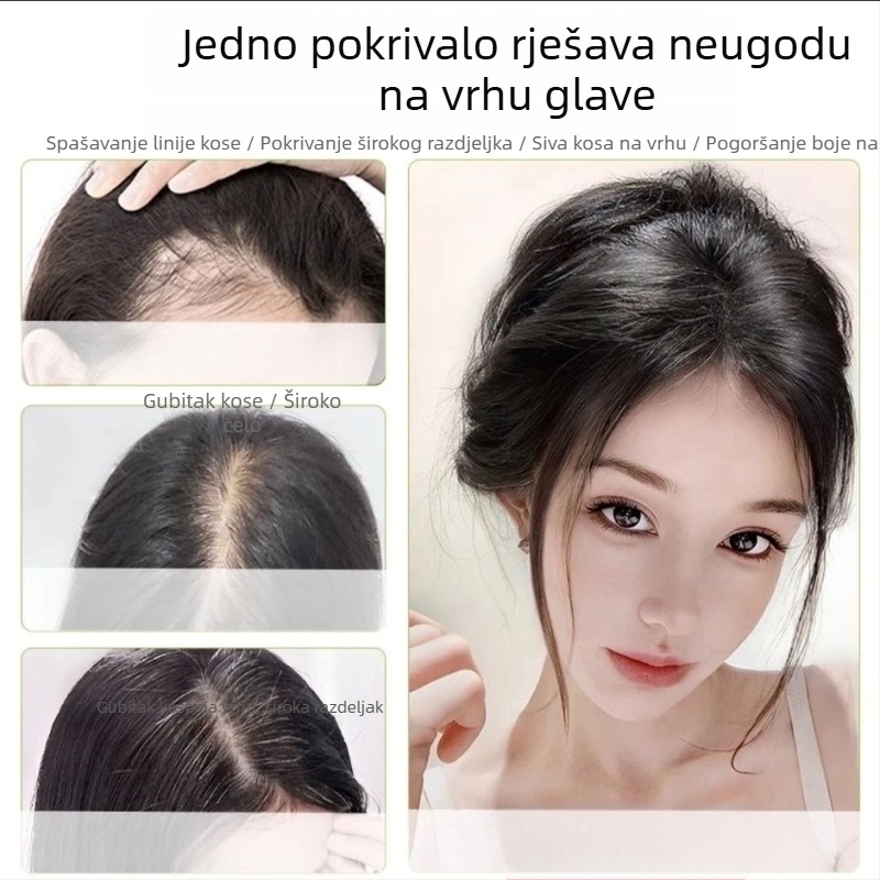 Black Swan komad perike od pravih vlasi za žene, ručno tkan, prozračan, ravno, nije bojana niti uvijana