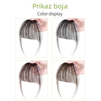 Perika od pravih ljudskih vlasi s prozračnim pramenima, potpuno ručno tkan prednji dio, nevidljiva linija kose, može se obojiti