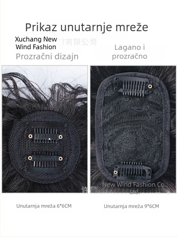 Parika za žene – dodatak za prekrivanje sijede kose s bangs, kratki volumenski stil; vlakno otporno na visoku temperaturu; model: Corn Hot Reissue Block; za žene; nije pogodno za bojanje