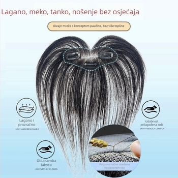 Perika s bangs za žene — prirodna ljudska kosa, potpuno ručno tkanje, može se bojati ili permati, srednji dio, bangs ravne ili nagnute