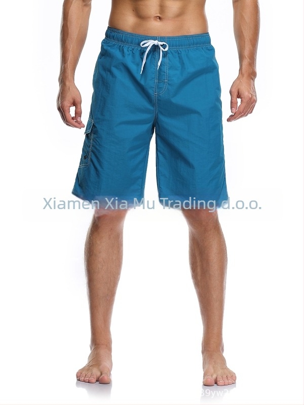 Muške plažne šorceve, brzo sušeći poliester, ravni kroj, višestruke džepove
