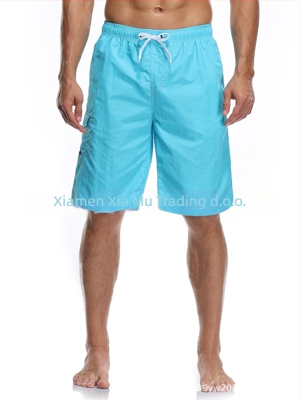 Muške plažne šorceve, brzo sušeći poliester, ravni kroj, višestruke džepove