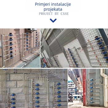 Razvodnik vode, 304 nehrđajući čelik, priključak socket, promjer cijevi 15 mm, radna temperatura 0–100°C