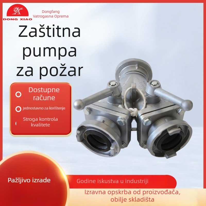 Razdjelnik vode za gašenje požara FII65/65X2 — četverostruki ventil, ulaz s dva izlaza ili ulaz s tri izlaza, unutarnje povezivanje