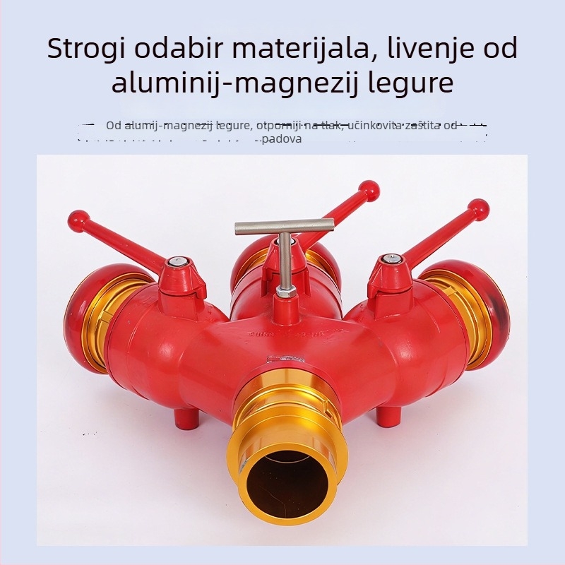 Vatrogasni hidrant, Jedan ulaz – Tri izlaza, Visok tlak, Lagan, aluminijsko-magnijeva legura, Model FIII80/65
