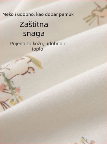 Dječji pamukasti quiltirani set donjeg rublja, topao zimski kućni outfit, unisex, za novorođenčad 0–12 mjeseci