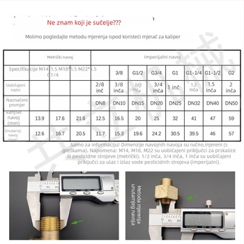 Poljoprivredni kuglični ventil prekidač, navoji M22/M14, Haikuo HKOK