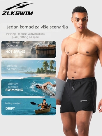 Muške kupaće šorceve – brzo sušeće, jednobojni model (96% poliester, 4% elastan; podstava: 95% poliester, 5% elastan; težina 200 g; stil: briefs)