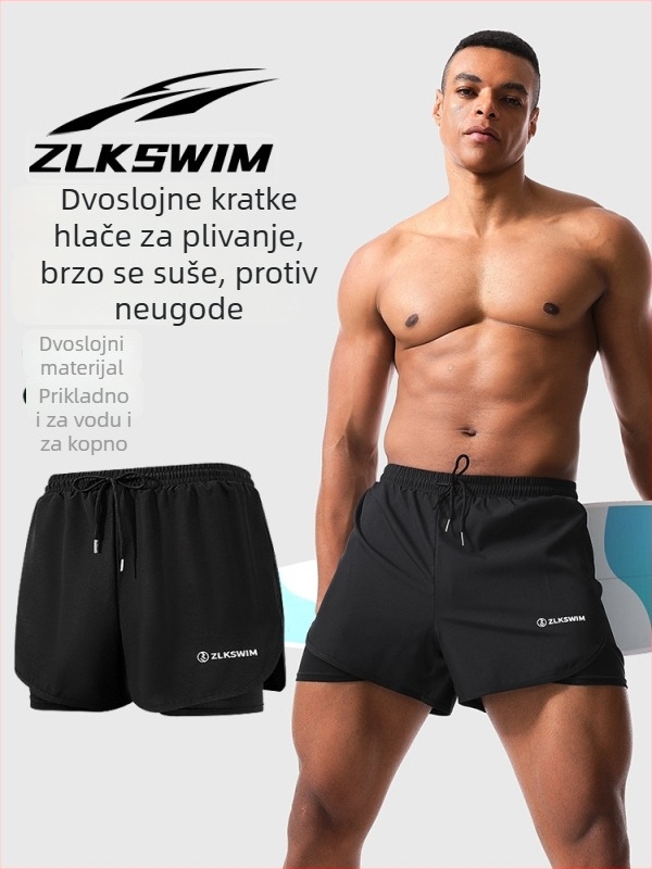 Muške kupaće šorceve – brzo sušeće, jednobojni model (96% poliester, 4% elastan; podstava: 95% poliester, 5% elastan; težina 200 g; stil: briefs)