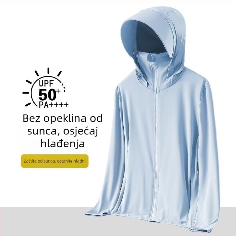 Kapuljačom s UV zaštitom, lagana prozračna jakna od poliestera za vanjske ribolovne aktivnosti u jesenu