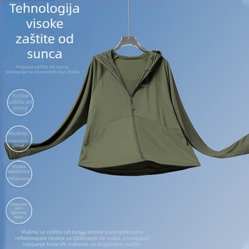 Kapuljačasta jakna s UV zaštitom UPF50+, lagana vanjska jakna od najlona
