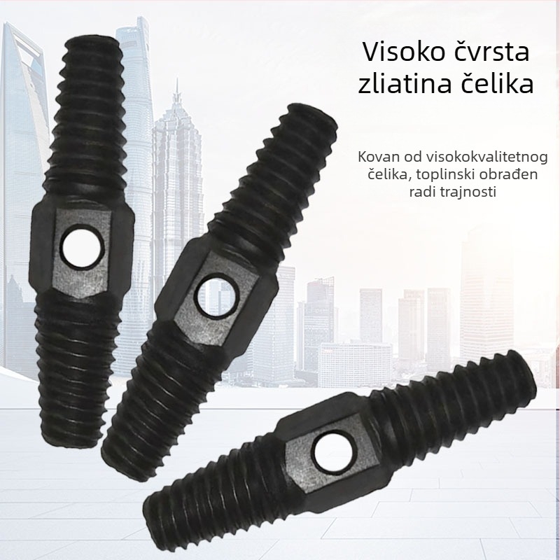 Dvoglavi izvlačivač navoja i uklanjivač cijevi – za kućnu i industrijsku upotrebu, ručno, karbonska čelika, TX