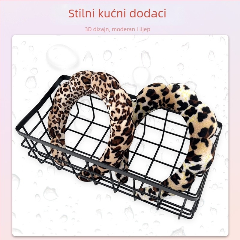 Čelenka za kosu s leopardovim uzorkom - Ručno izrađeni platneni dodatak za glavu za žene (Materijal: Tkanina; Postupak: Ručna izrada; Stil: Ins wind; Klasifikacija stila: Fresh and Sweet; Kategorija: Headwear; Sezona: Zima 2023)