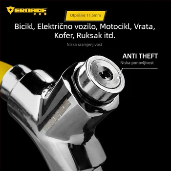 EROADE Katanac za bicikl — Prenosivi protivkrađni katanac, Unisex, Mogućnost prilagodbe, Materijal: Drugo