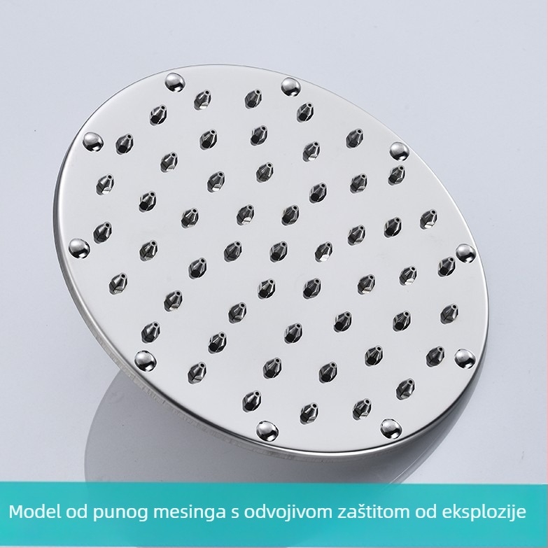 Top Spray tuš glava – 304 nehrđajući čelik, kišni tuš, povećanje tlaka, odvojiva, ogledno polirana, model 11