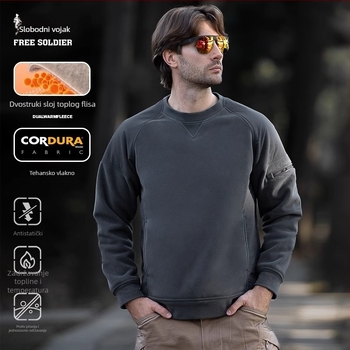 Muška vanjska jakna od flisa, pulover stil, polarni flis, podstava, vjetroodbojna, za zimu, proljeće i jesen