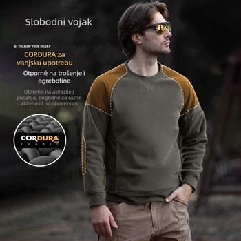 Muška vanjska jakna od flisa, pulover stil, polarni flis, podstava, vjetroodbojna, za zimu, proljeće i jesen