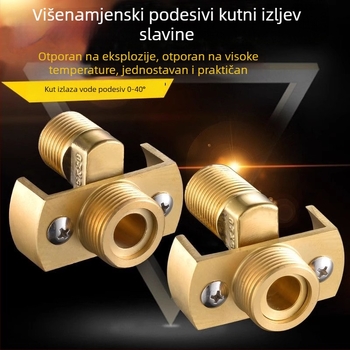 Univerzalne zakrivljene noge za tuš, bakar, moderni minimalistički stil, Patronize