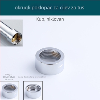 Pribor za miješanje ventila - Nehrđajući čelik i bakar; Šesterokutna kapica za miješanje ventila (nehrđajući čelik); Tuš spoj (nehrđirajući čelik, 2-djelni s brtvom); Kružni odjeljivač vode; Bakar štapovi set (4 kom)
