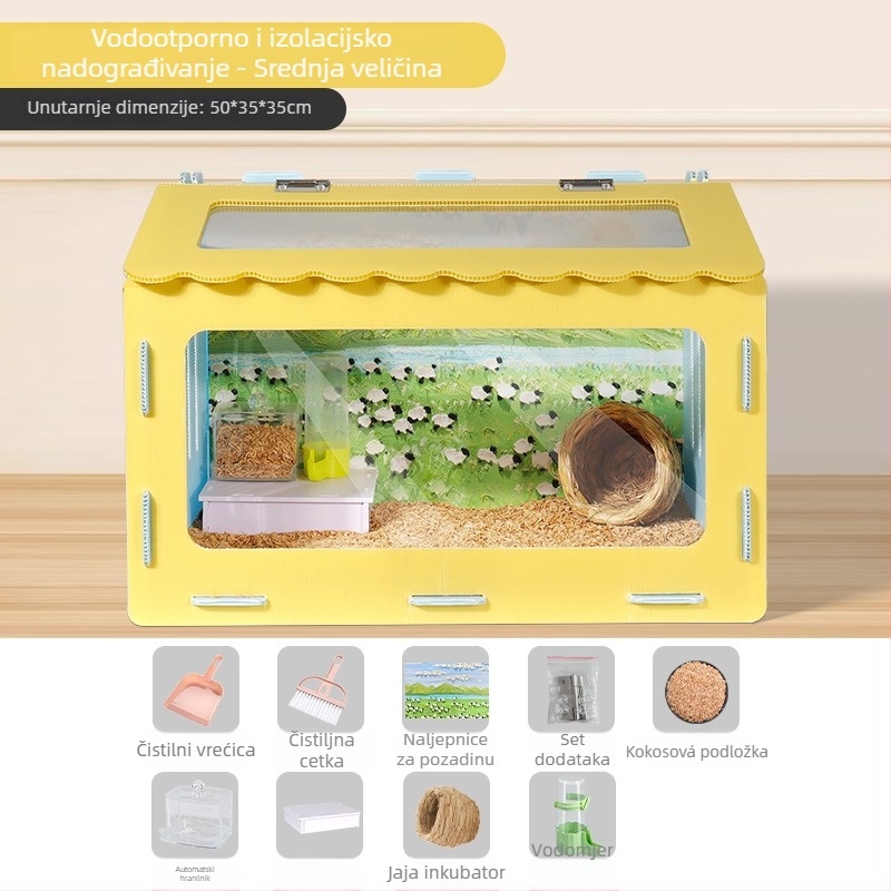 Panoramska kutija za hamster s odvojivim sigurnim gnijezdom — za sve sezone, za male kućne ljubimce; porijeklo Yiwu; materijal: Drugo; marka: Drugo