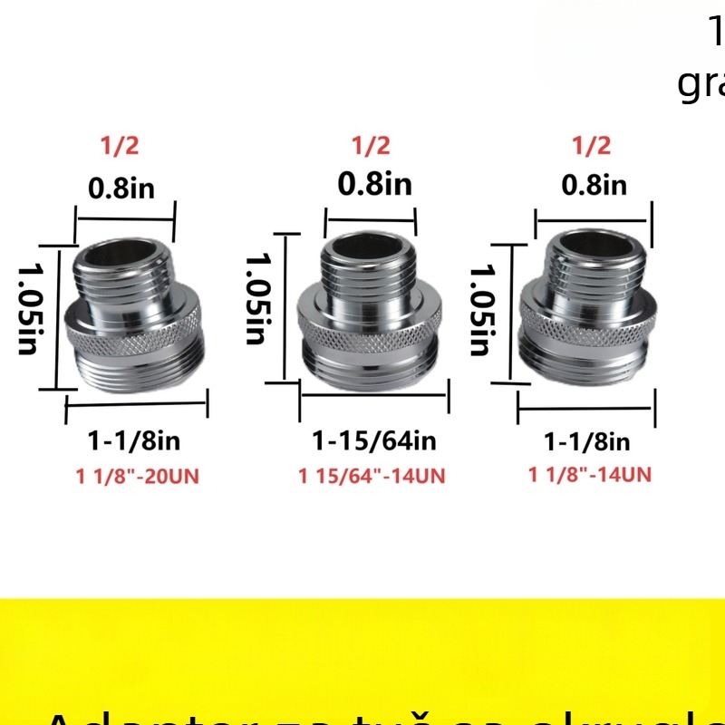 Adapter za tuš cijev s kuglastom glavom — bakar, navoj 14UN–20UN