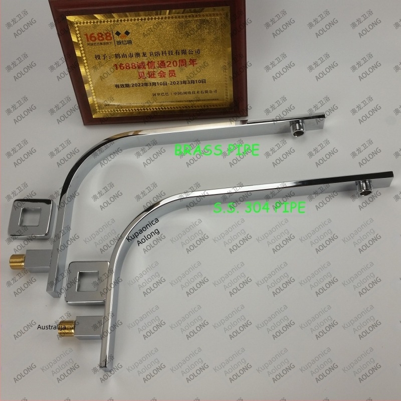 Skrivena duš armatura s produženjem, 304 nehrđajući čelik, navojna ugradnja, kromirani završetak, kišni način